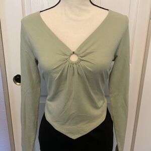 Hollister Light Green Bandana Top